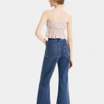 Áo 2 dây caro nhún thun thắt nơ hông