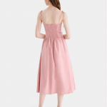 Đầm midi 2 dây smocking lưng