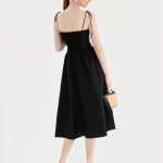 Đầm midi 2 dây smocking lưng