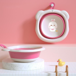 Chậu rửa mặt gấp gọn cho bé Animo (Hồng) 