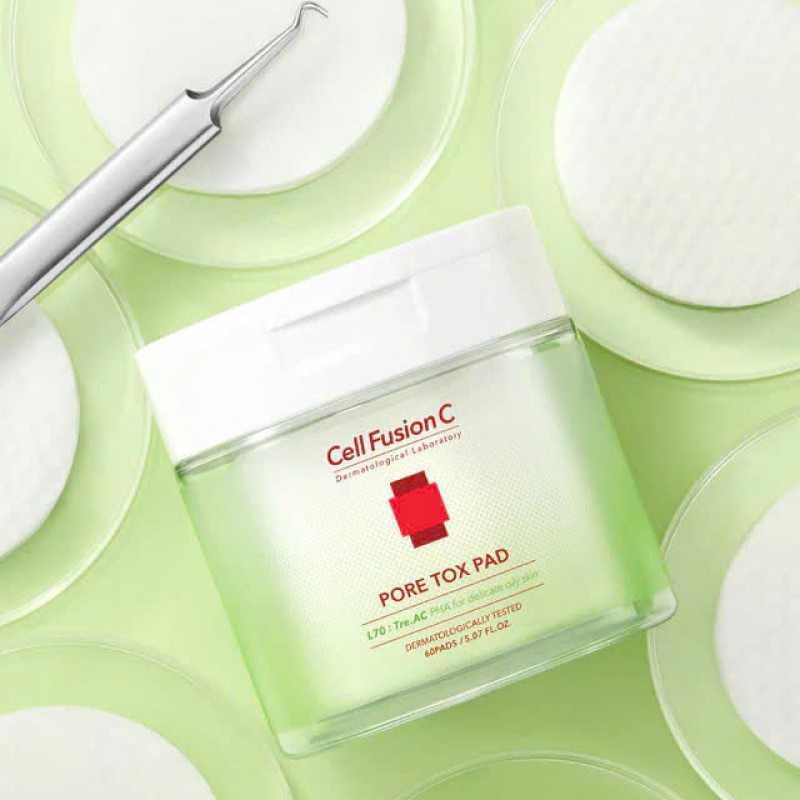 Pore Tox Pad – Cotton pad làm sạch, se khít chân lông hộp 60 miếng