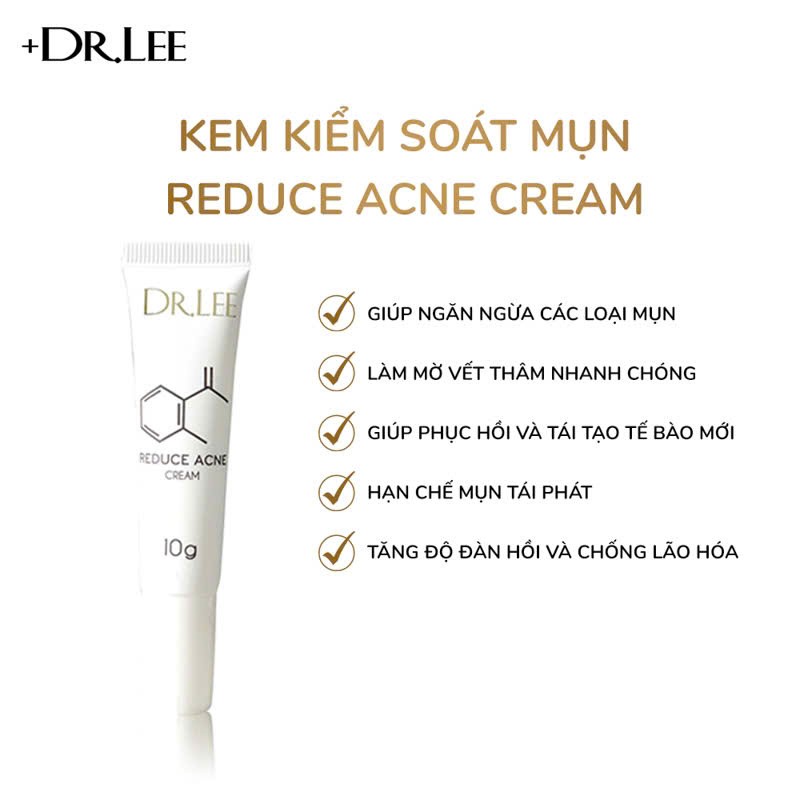 Kem dưỡng mờ thâm mụn, hỗ trợ dưỡng sáng da +Dr.Lee Reduce Acne Cream