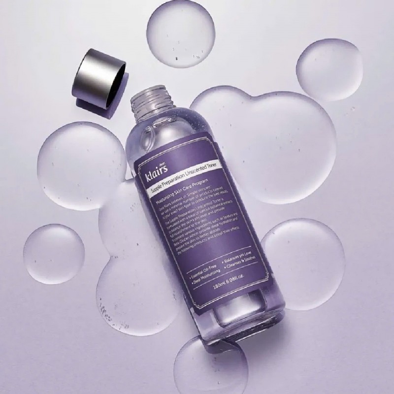 Klairs nước hoa hồng Supple Preparation Unscented Toner 180mL