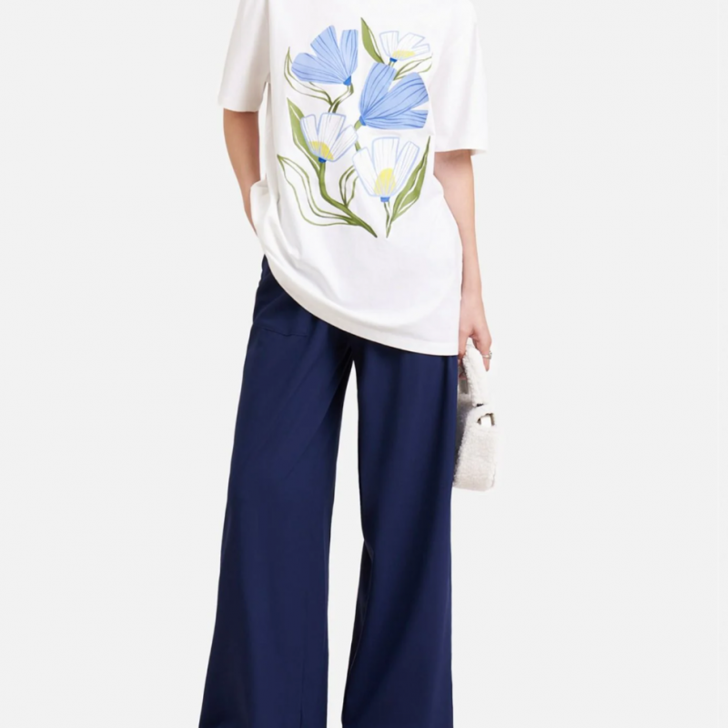 Quần dài ống rộng lưng thun