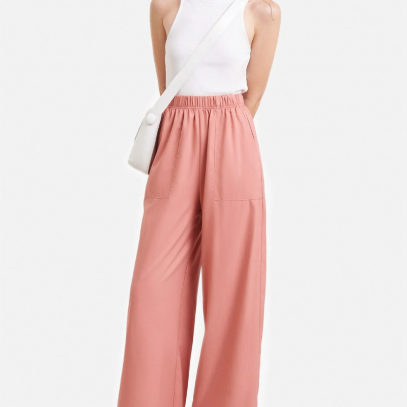 Quần dài ống rộng lưng thun