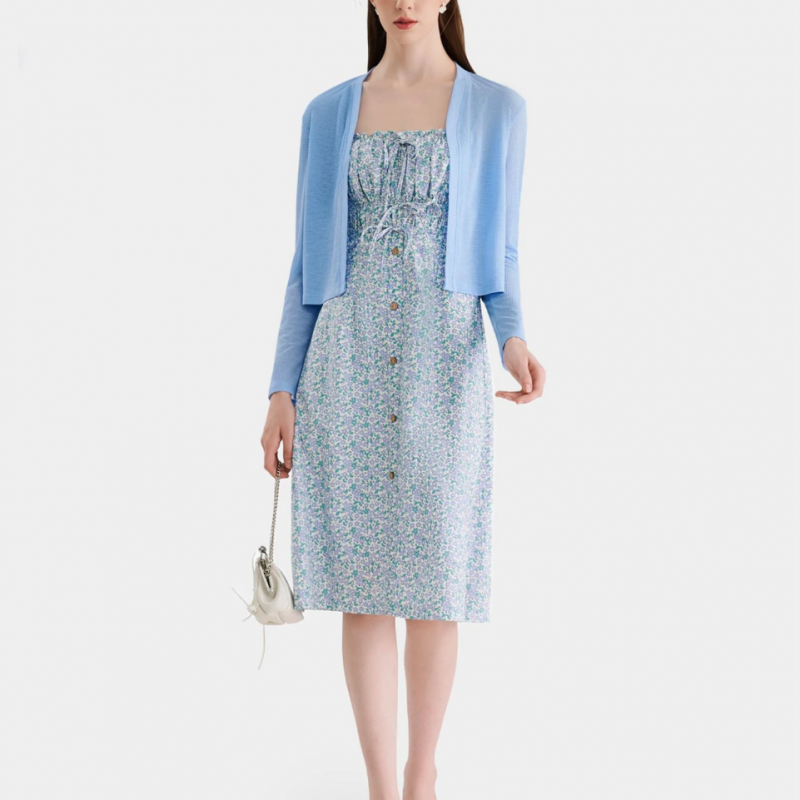 Áo cardigan cổ V tay dài