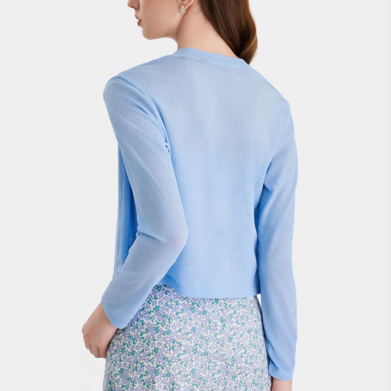 Áo cardigan cổ V tay dài