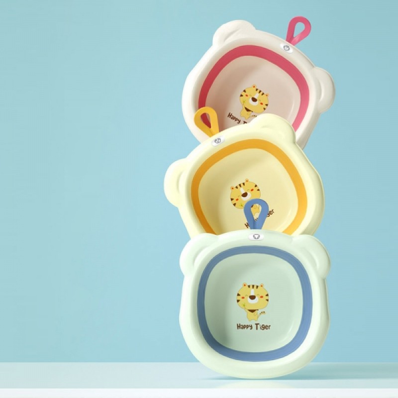 Chậu rửa mặt gấp gọn cho bé Animo (Hồng) 