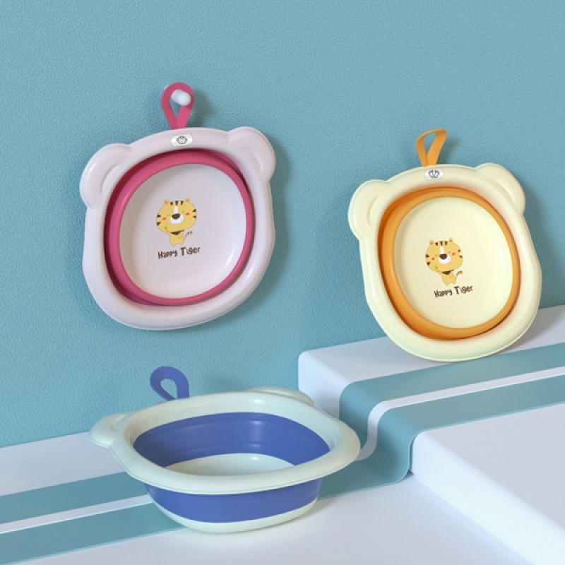 Chậu rửa mặt gấp gọn cho bé Animo (Hồng) 