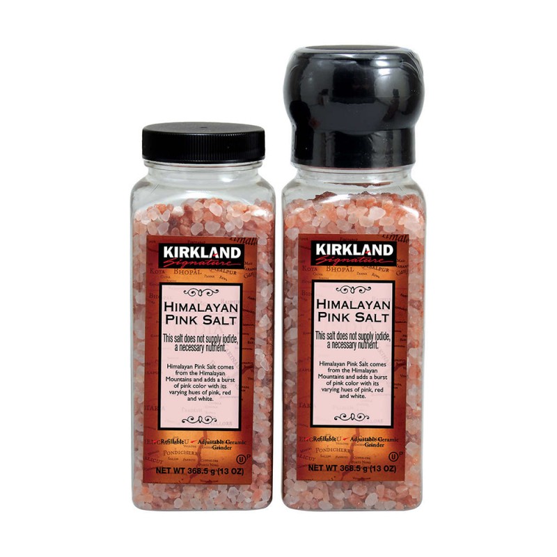 Muối Hồng Kirkland Signature Himalayan Pink Salt, Grinder with Refill, 737g