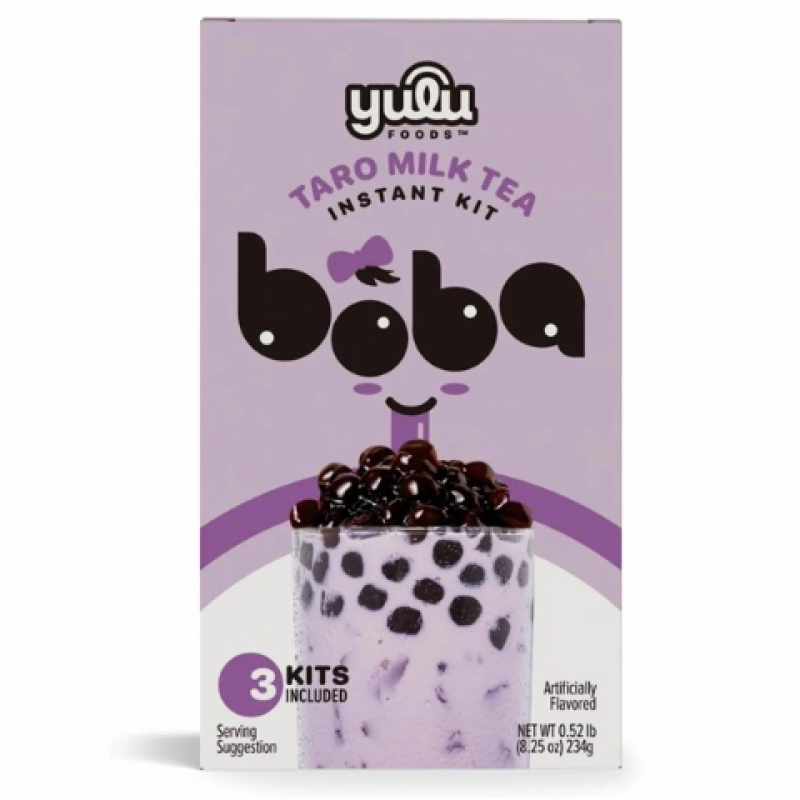 BỘT TRÀ SỮA TRÂN CHÂU VỊ KHOAI MÔN - YULU INSTANT BOBA CLASSIC MILK TEA, BUBBLE TEA KIT, 3 DRINKS